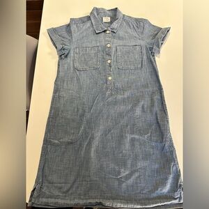 Crewcuts Denim Blue Button-Up Dress